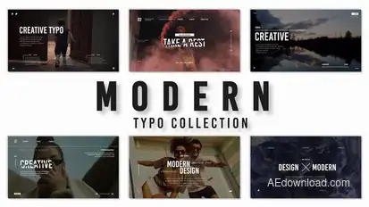 Modern Typography Titles template preview