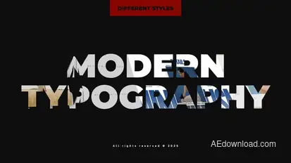 Modern Typography Titles template preview