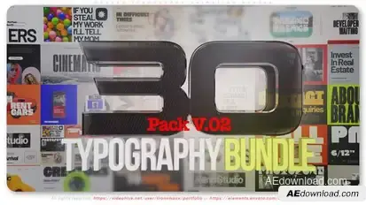 Modern Typography Animation Bundle Titles template preview