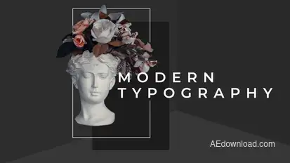 Modern Typography. Titles template preview