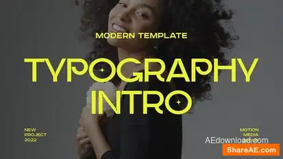 Modern Typography Intro Openers template preview