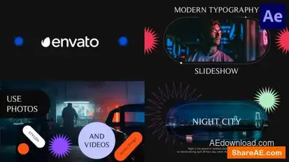 Modern Typography Intro Slideshow for After Effects Openers template preview