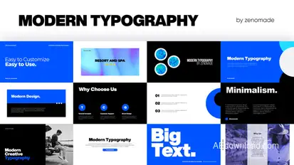 Modern Typography Pack Titles template preview