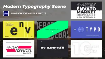 Modern Typography Scenes Video Displays template preview