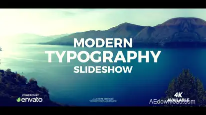 Modern Typography Slideshow Openers template preview