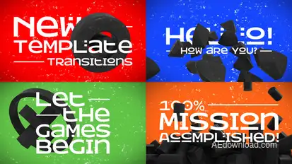Modern Typography Transitions Elements template preview