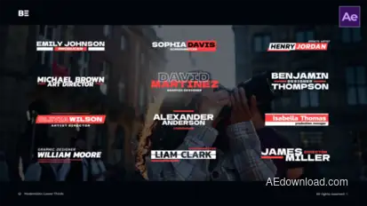 Modernistic Lower Thirds  AE Elements template preview
