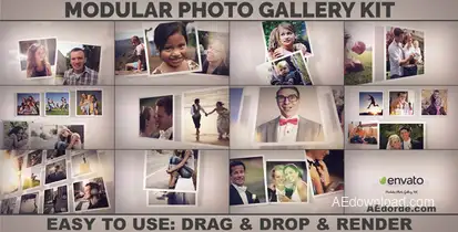 Modular Photo Gallery Kit Video Displays template preview