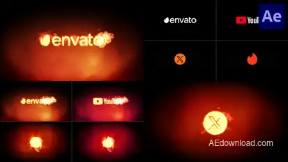 Molten Fire Logo | After Effects Logo Stings template preview