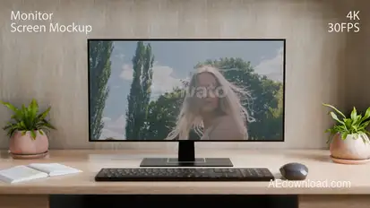 Monitor Screen Mockup 02 Video Displays template preview