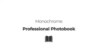 Monochrome. Professional Photobook Product Promo template preview