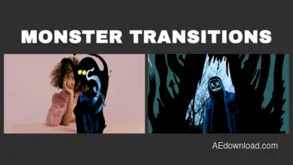 Monster Transitions for After Effects Elements template preview
