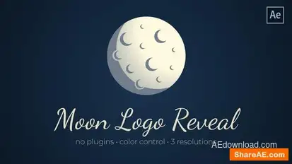 MOON LOGO REVEAL Logo Stings template preview