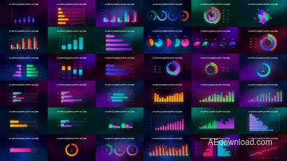 Infographics glow Infographics template preview