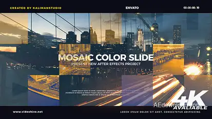 Mosaic Color Slide Video Displays template preview