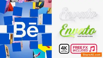 Mosaic Cubic Intro and Outro Openers template preview