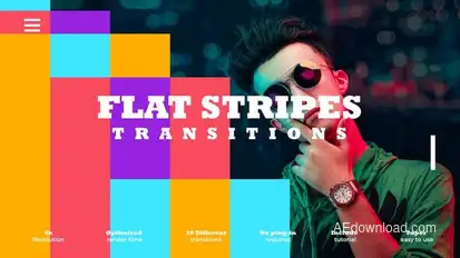 Mosaic Lines Transitions broadcast-packages template preview