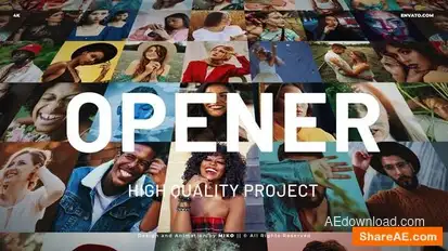 Mosaic Logo Opener Openers template preview