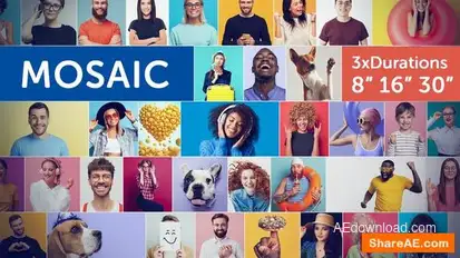 Mosaic Logo Opener Openers template preview