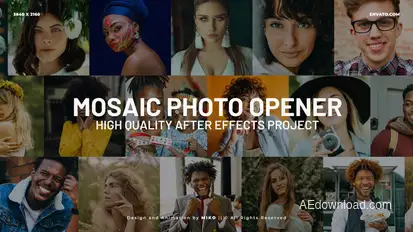 Mosaic Logo Opener Logo Stings template preview