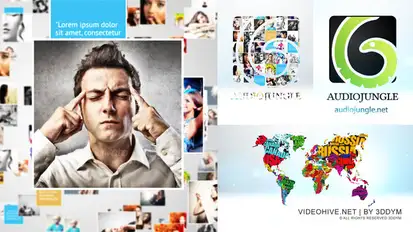 Mosaic Logo Sting Logo Stings template preview