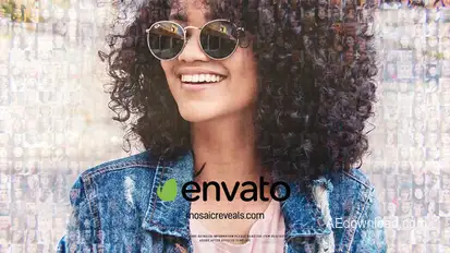 Mosaic Multi-Photo Reveals Logo Stings template preview