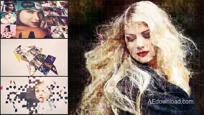 Mosaic Photo Animation Video Displays template preview