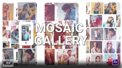 Mosaic Photo Gallery Vertical Product Promo template preview