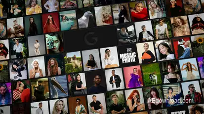 Mosaic Photo Logo Reveal Logo Stings template preview