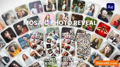 Mosaic Photo Reveal | Carousel | Carousel Logo Intro Openers template preview