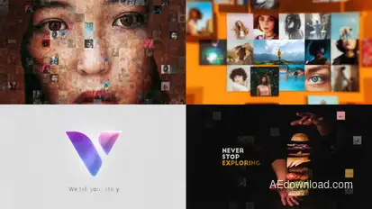 Mosaic Photos & Videos  Logo Reveal Logo Stings template preview