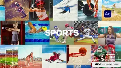 Mosaic Sport Logo Intro Openers template preview
