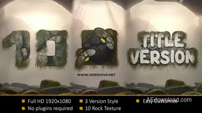 Moss Grass Stone Countdown Elements template preview