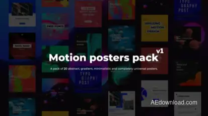 Motion Posters Elements template preview