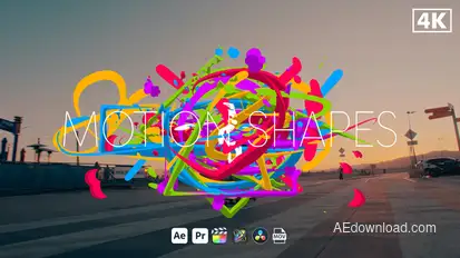 Motion Shapes Elements template preview