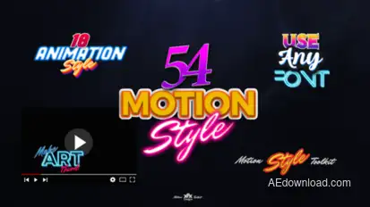 Motion Styles Toolkit | Text Effects & Animations Titles template preview