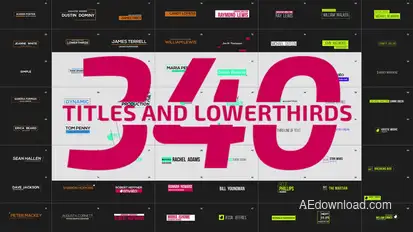 Motion Titles and Lowerthirds Elements template preview