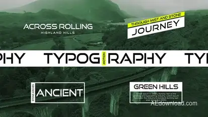 Motion Typography Titles template preview