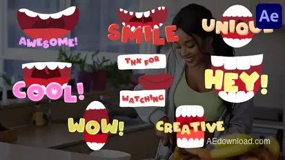 Mouth Titles | After Effects Titles template preview