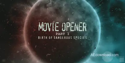 Movie opener "Dangerous species" Titles template preview