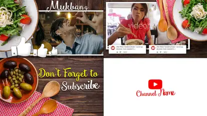 Mukbang Food Youtube Intro Openers template preview