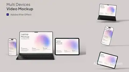 Multi-Device Video Mockup for App Promo & UI Presentation Product Promo template preview