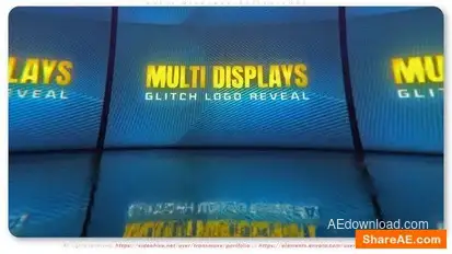 Multi Displays Glitch Logo Logo Stings template preview