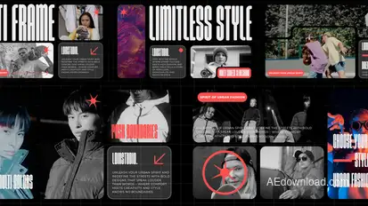 Multi Frame Video Displays template preview