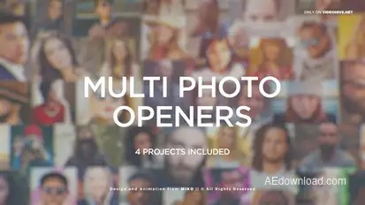 Multi Photo Logo Openers Video Displays template preview