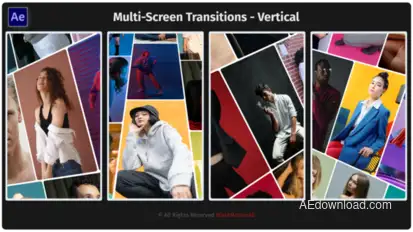 Multi Screen Transitions - Vertical Elements template preview