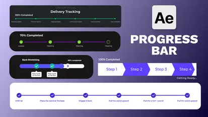 Multi Step Progress Bars Infographics template preview