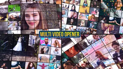 Multi Video Opener Video Displays template preview