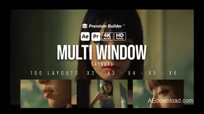 Multi Window Layouts Video Displays template preview