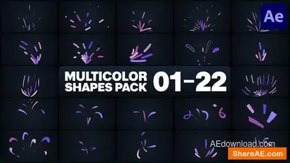 Multicolor Shapes for After Effects Openers template preview